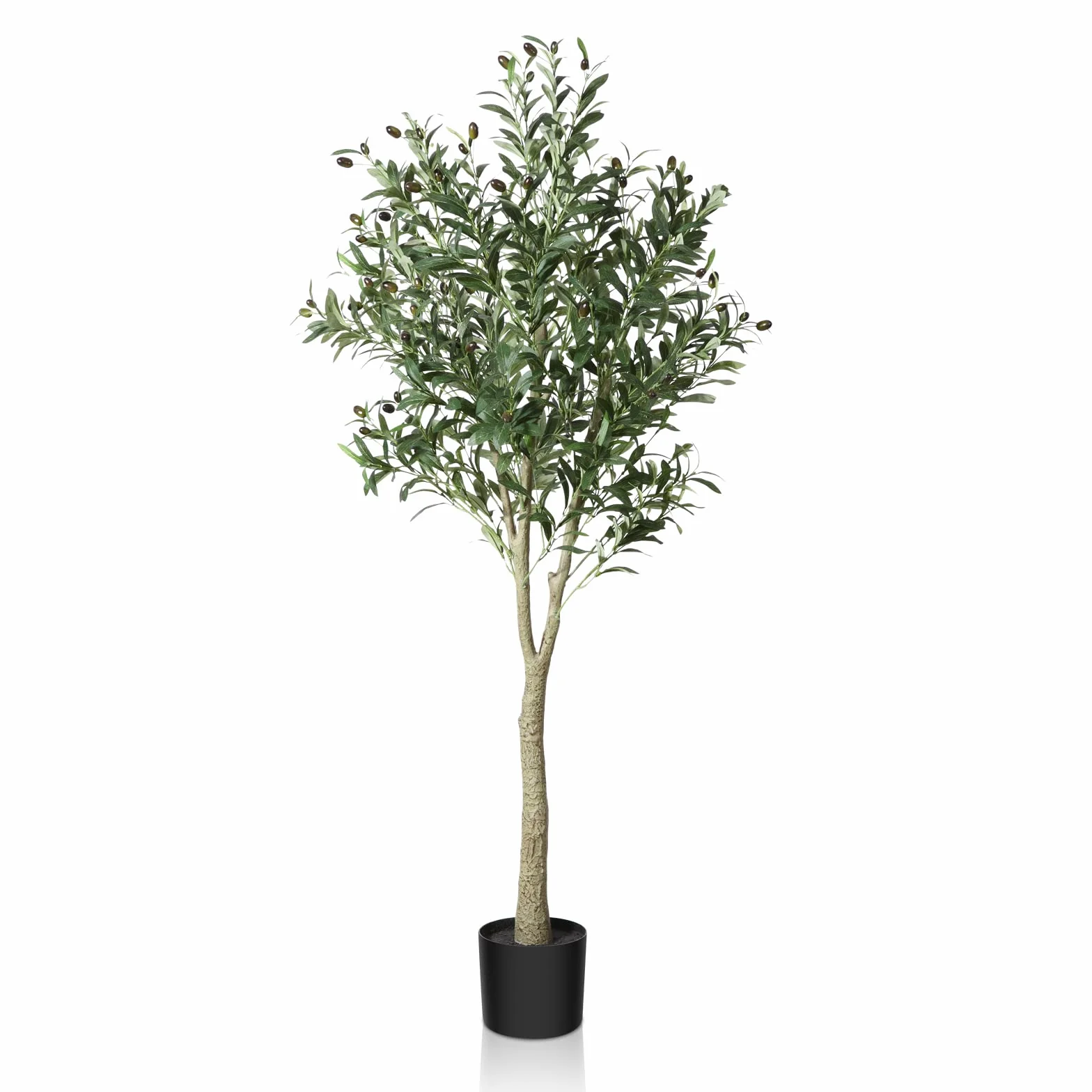CROSOFMI Künstliche Olivenbaum Pflanzen 150cm Fake Tropische Plastik Pflanze Perfekte Große Pflanzen im Topf für Indoor Outdoor Haus Büro Garten Moderne Dekoration Housewarming Geschenk