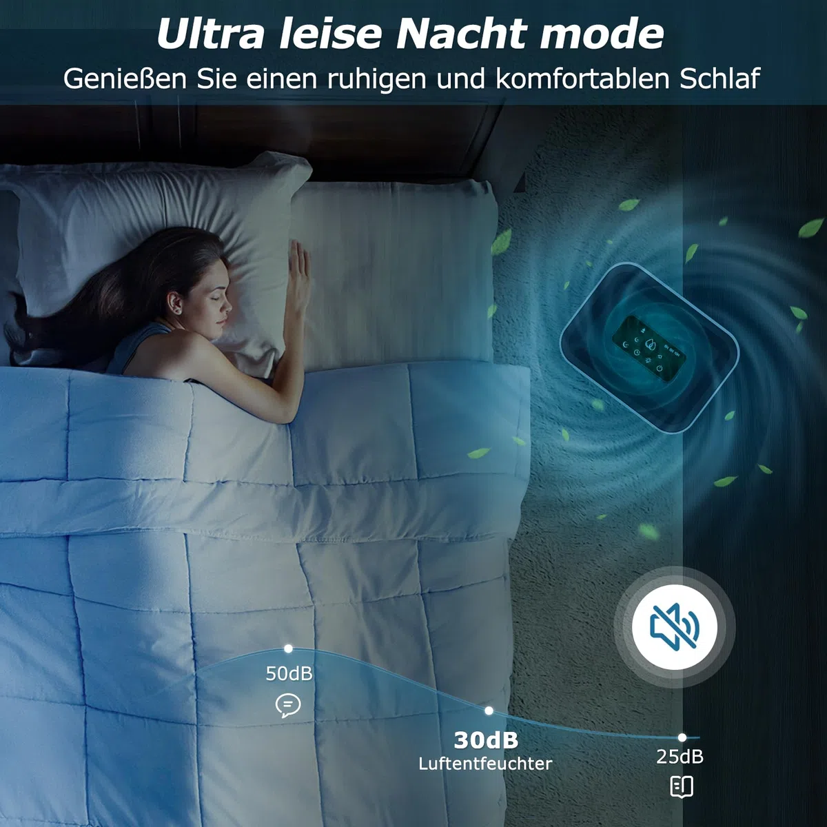 Luftentfeuchter elektrisch 2800ML,Tragbar Dehumidifier for Home mit Abtauen & Timer,Leise raumentfeuchter für Schlafzimmer Keller Badezimmer | 7-Farben LED Licht mit Nachtmodus