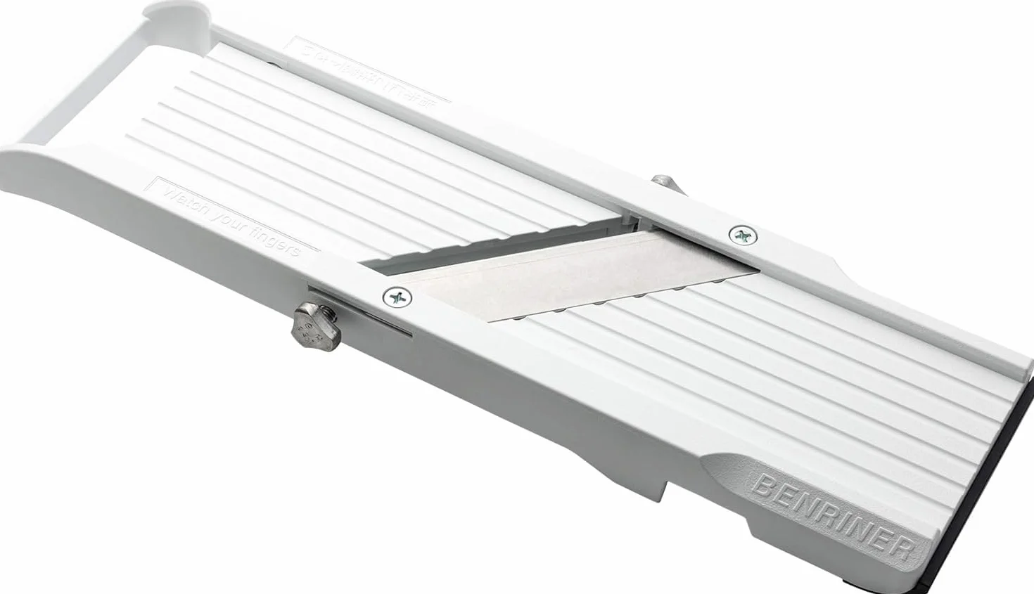 Benriner BN-64W-1 Mandoline, Edelstahl, Weiβ