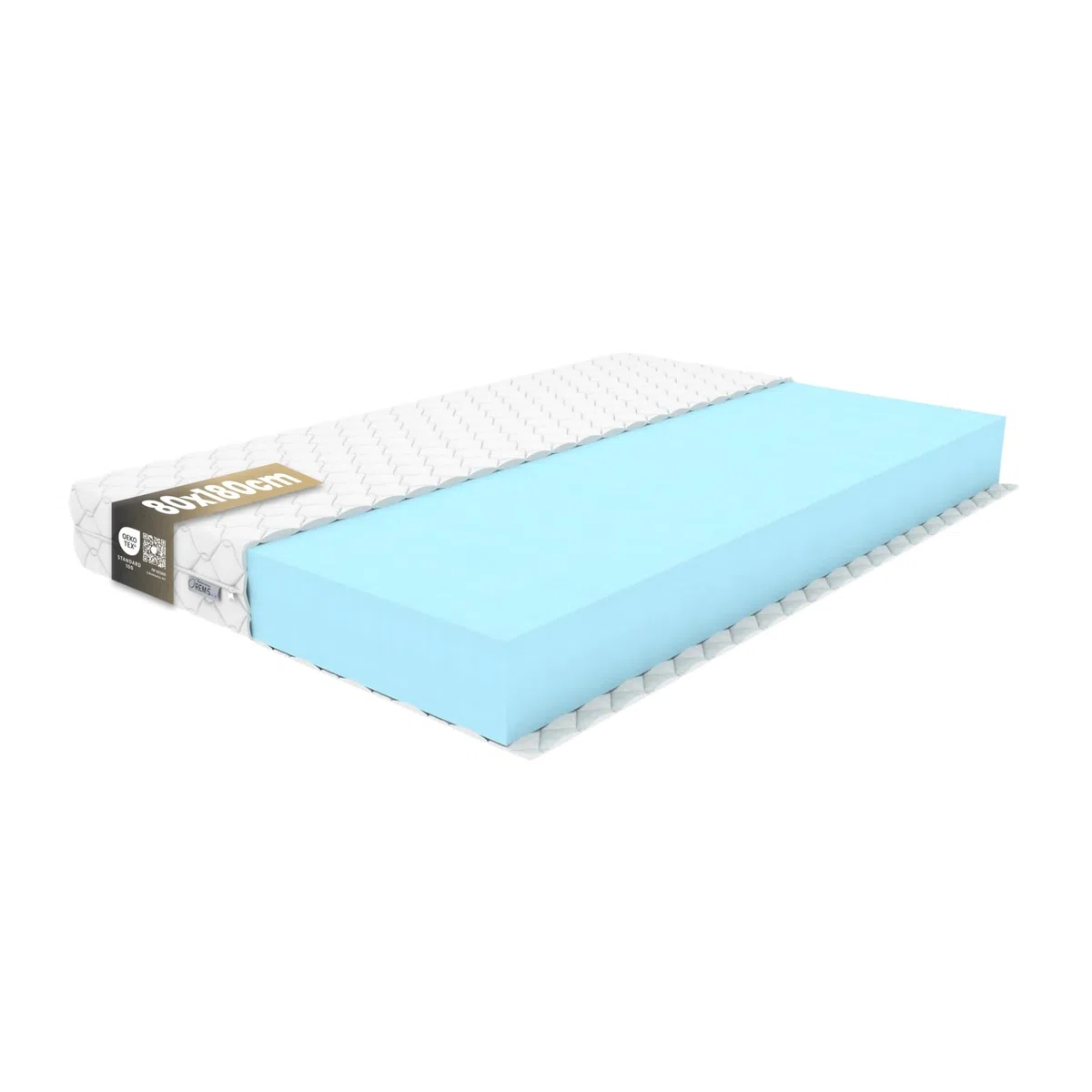 REM-Sen Matratze 80x180cm Höhe 10 cm Härtegrad 4 (H4) aus elastischem Polyurethanschaum mit Komfortschaum und Dreilagige Membranhülle, Matratze für Kinder, Erwachsene Öko-Tex Zertifiziert