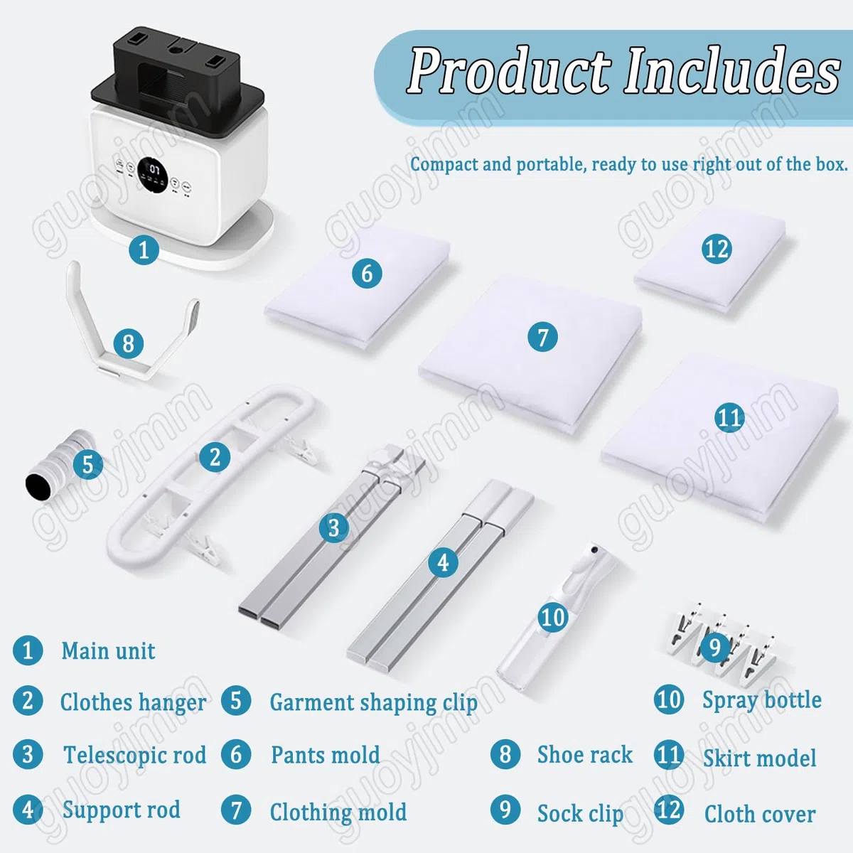 Automatische Bügelmaschine für Zuhause, 3-in-1 Bügel- & Trockensystem, Elektrischer Wäschetrockner, Einstellbare Wärme & Timer für Hemden & Hosen