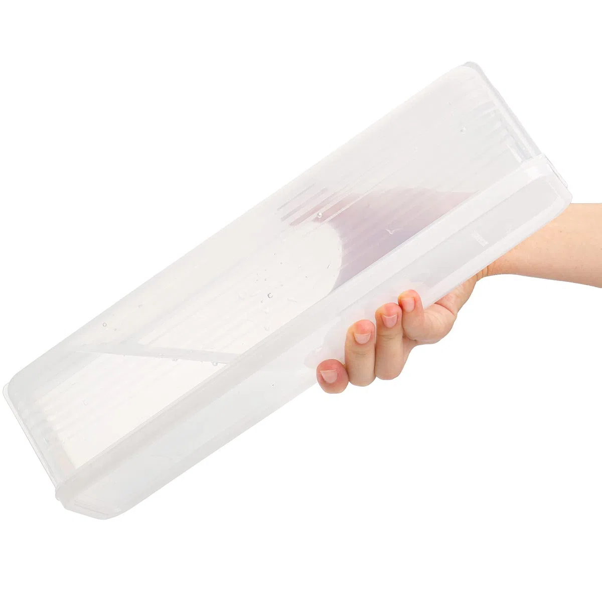 ZENFUN Set mit 6 Nudel Vorratsbehältern mit Deckel, Luftdichter Spaghetti Nudelhalter Nudel Aufbewahrungsbox Kanister für Kühlschrank, Küche Speisekammer, 30x8x7,5 cm, BPA-FREI