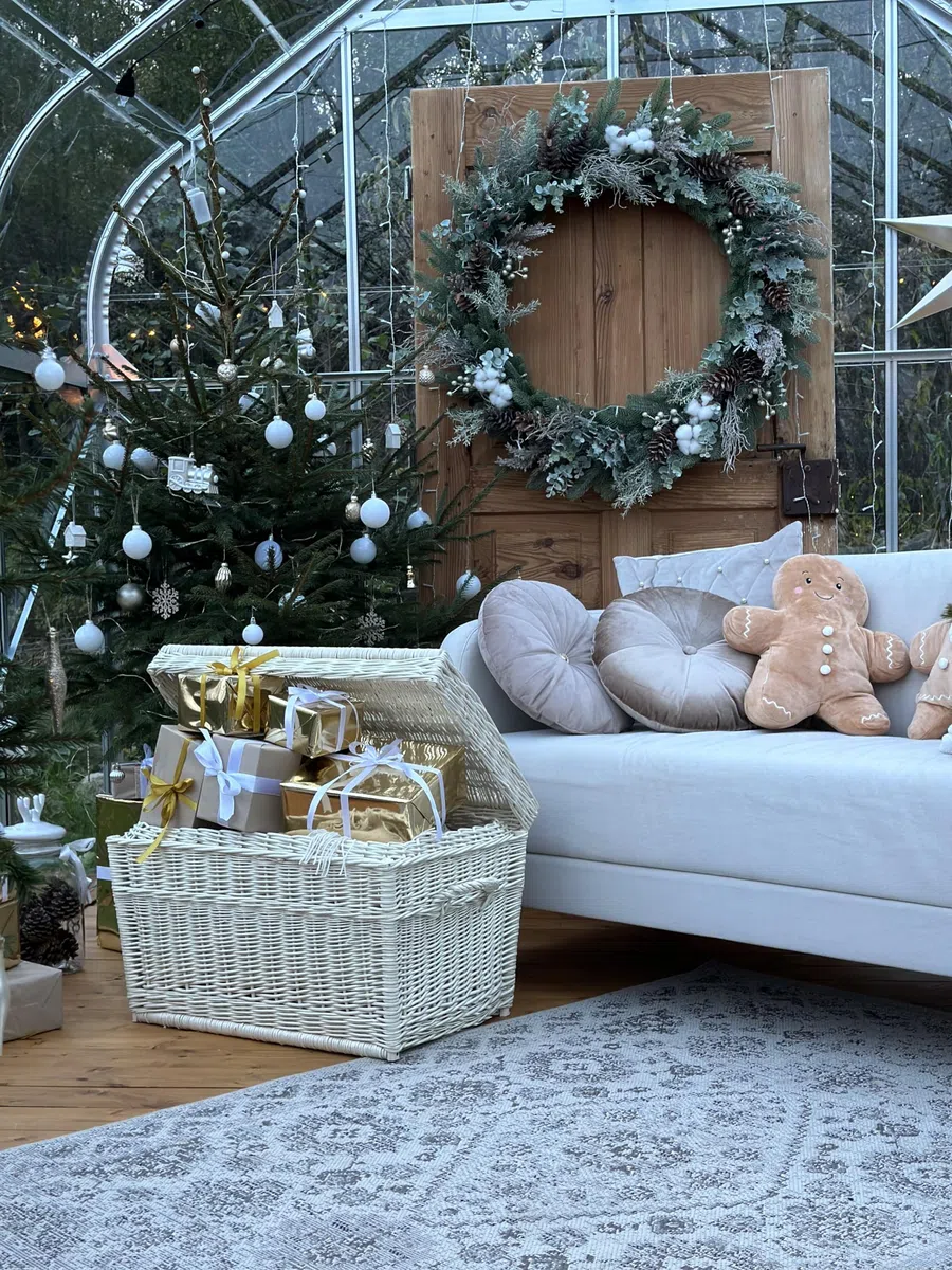 Truhe aus Weide, Korb, beige, 70 x 42 x 47 cm