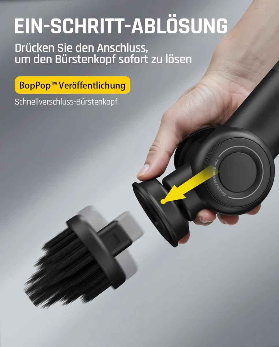 Fanttik Flip G9 Pro Elektrische Reinigungsbürste, VoltiPulse Motor,Flexibler Winkel & Ausziehbarer Griff, IPX7 Wasserdicht, Typ-C Ladung für Boden, Fliesen, Fugen (Schwarz)