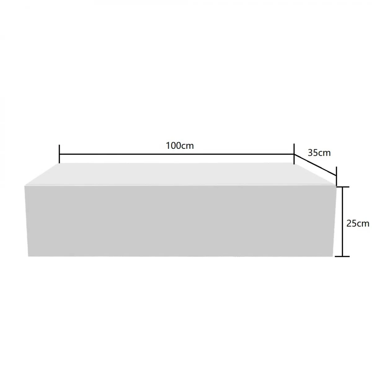 VDD Schwebender Flurschrank - Hängender Sideboardschrank - mit Schublade - 100 cm breit - weiß