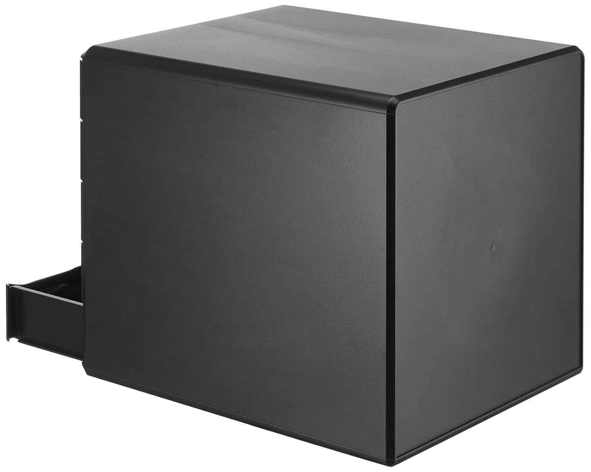 Leitz Post-Set mit 5 Schubladen, Schubladenset zur Aufbewahrung von Dokumenten und Büromaterialien, Schwarz, 52930095