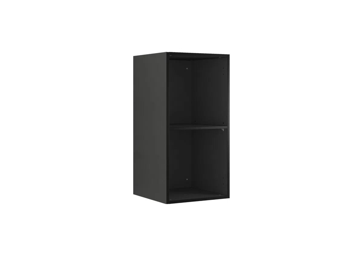 BMG Möbel Wohnzimmer Wohnwand Set 7-teilig MDF Softclose Anthrazit Matt