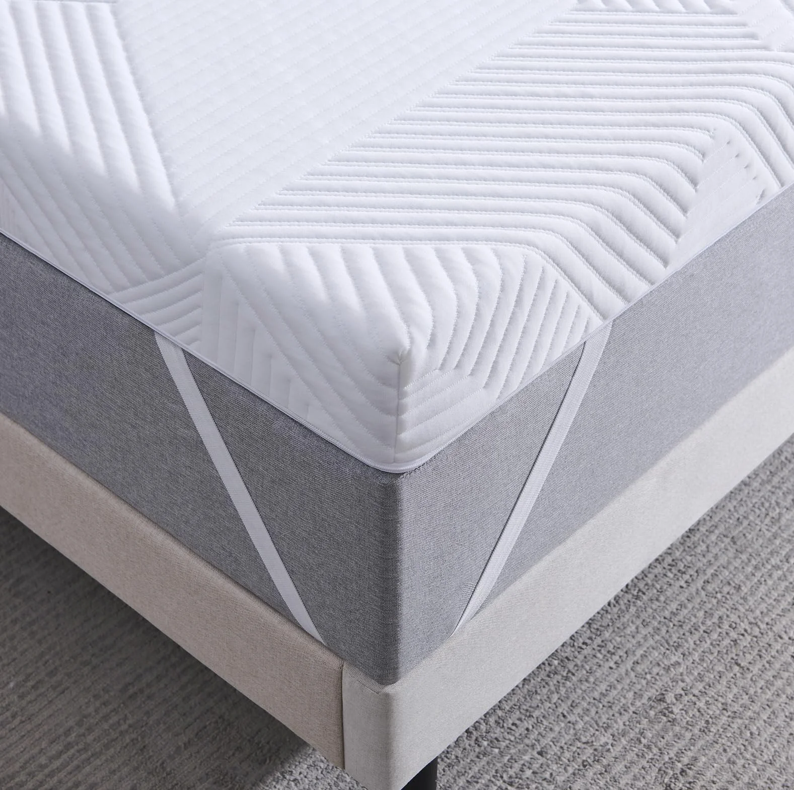 Twirest Matratzentopper 140x200cm, 5cm Höhe, Topper 140x200cm mit einem bequemem Komfortschaumkern, Bezug Atmungsaktiv & Waschbar Matratzen Topper, für Boxspringbett Wohnwagen Schlafsofa