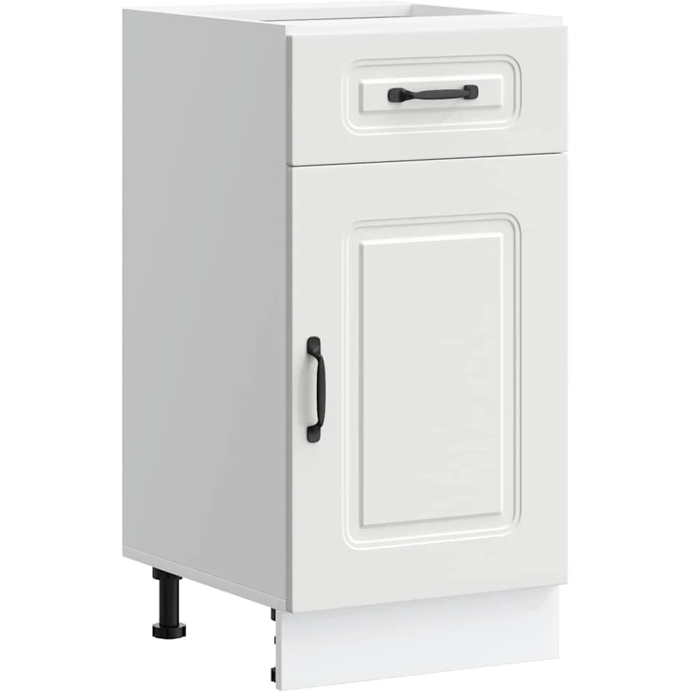 vidaXL Küchenunterschrank Kalmar Weiß Holzwerkstoff, Spülenunterschrank, Schrank Küche, Lagerschrank, Unterschrank für Küche, Küchenzeile