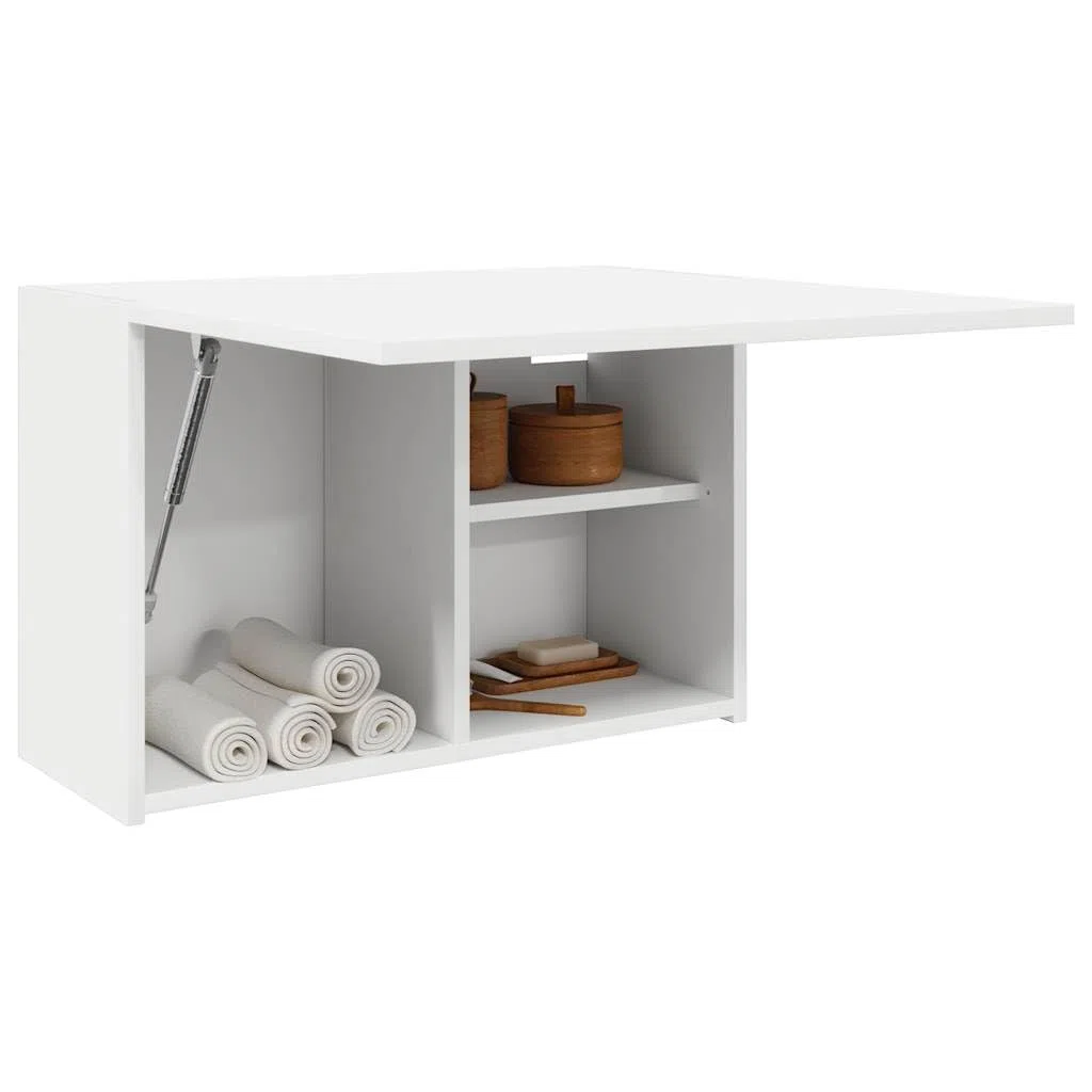 Gecheer Bad-Wandschrank Hängeschrank Badschrank Küchenschrank Medizinschrank Badmöbel Weiß 60x25x40 cm Holzwerkstoff