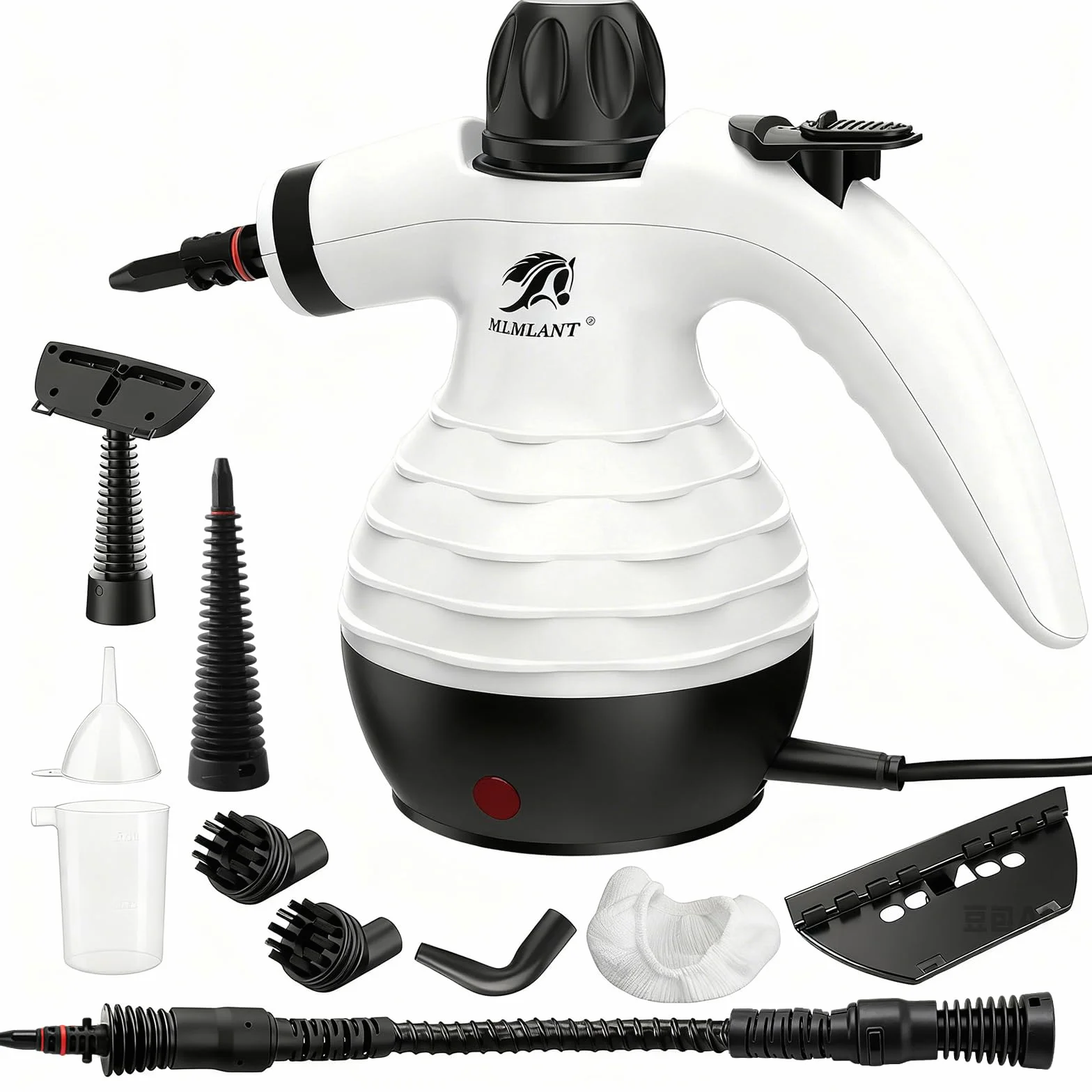 MLMLANT Dampfreiniger, Multifunktionaler Tragbarer Dampfreiniger mit Sicherheitsverriegelung und 10-teiligem Zubehörset, geeignet für Teppiche, Sofas, Polstermöbel, Matratzen, Autositze, und mehr
