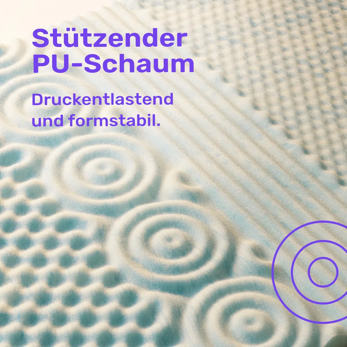 Pullman Matratzentopper 120x200 cm Komfortschaum, orthopädischer 7-Zonen Kern, ergonomisch & druckentlastend, Öko-Tex Zertifiziert, Anti-Rutsch Unterseite, Matratzen Topper mit atmungsaktivem Bezug