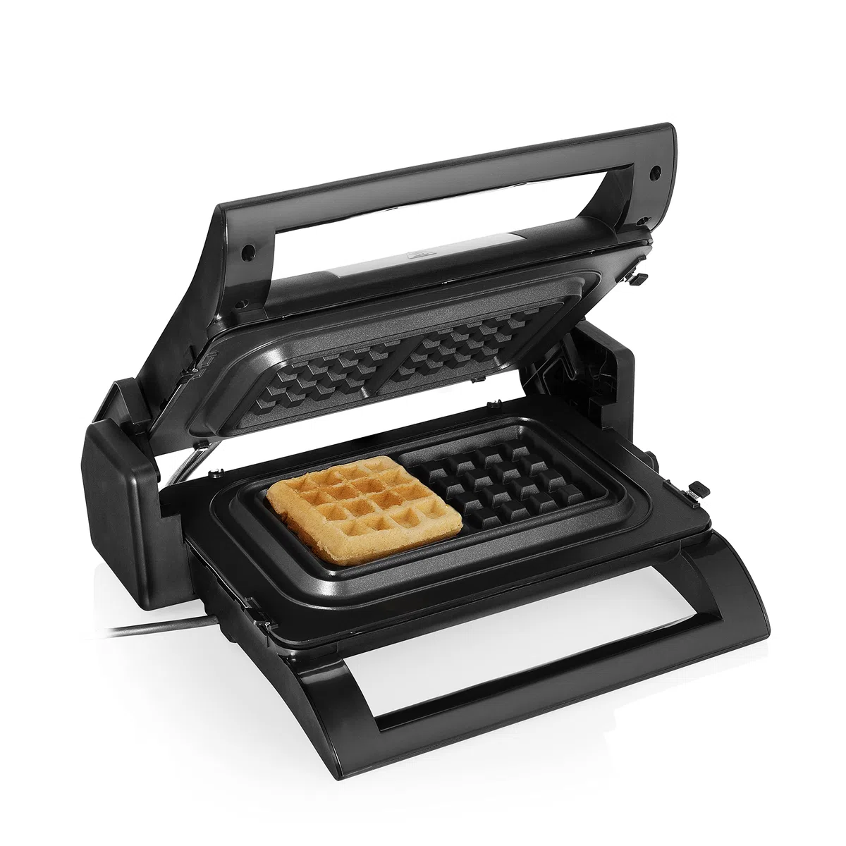 Princess Multi-Grill 4-in-1, Kontaktgrill - Tischgrill - Sandwich Maker und Waffeleisen, Aus rostfreiem Stahl, 1500 Watt Leistung, inklusive 3 Plattensätze, 180° aufklappbar, Schwarz/Silber, 112536