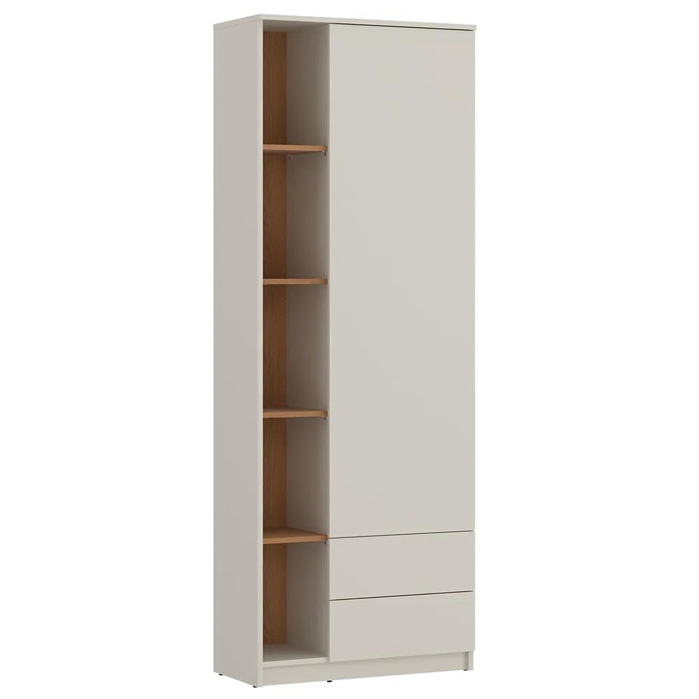 Lomadox Jugendzimmer Set 4-teilig Kaschmir Eiche Bett 120x200cm Sideboard Kleiderschrank Schreibtisch grifflos minimalistisch