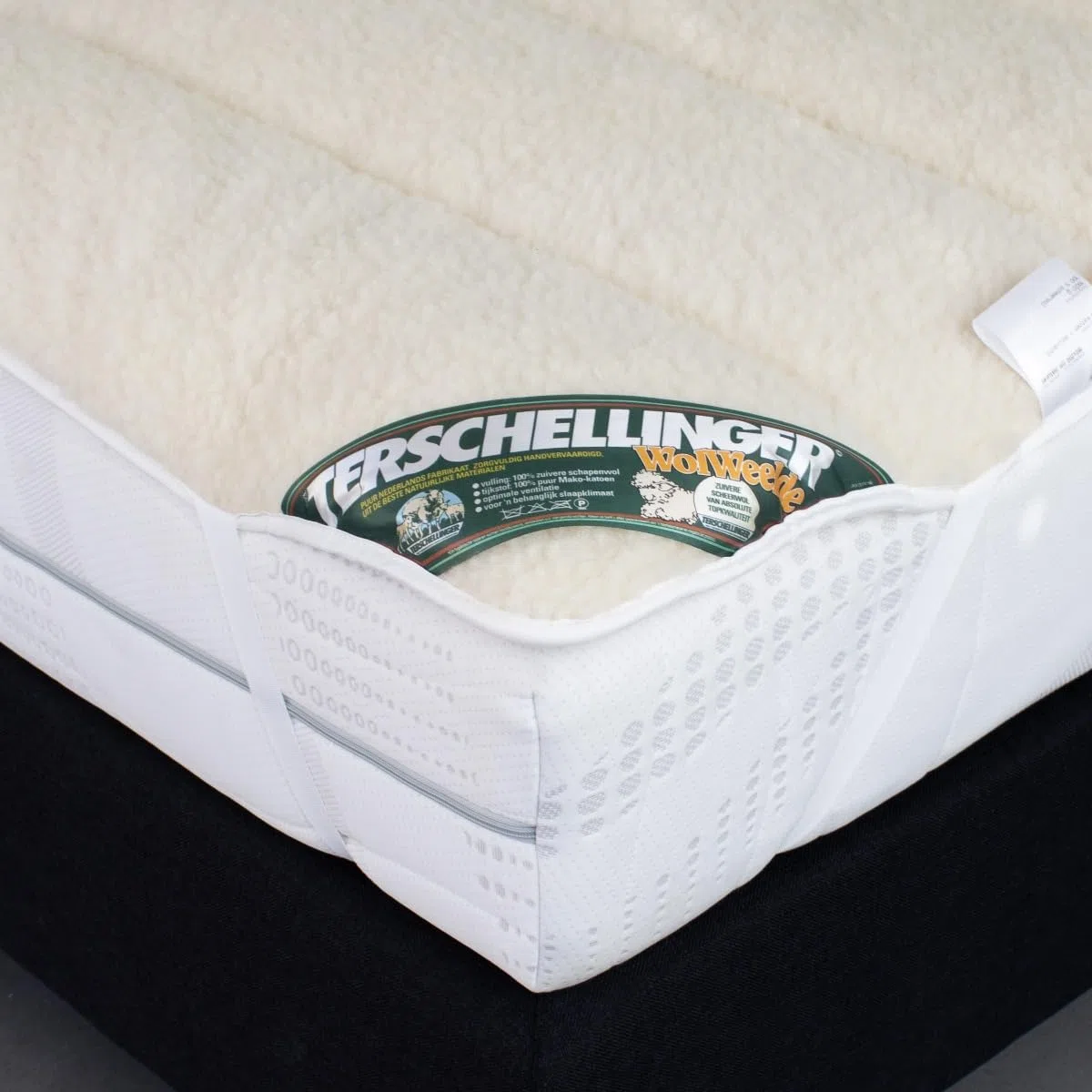 Terschellinger Lammflor Wollunterbett 100% IWS-Schurwollauflage 2-in-1 Matratzenauflage 160 x 200 cm