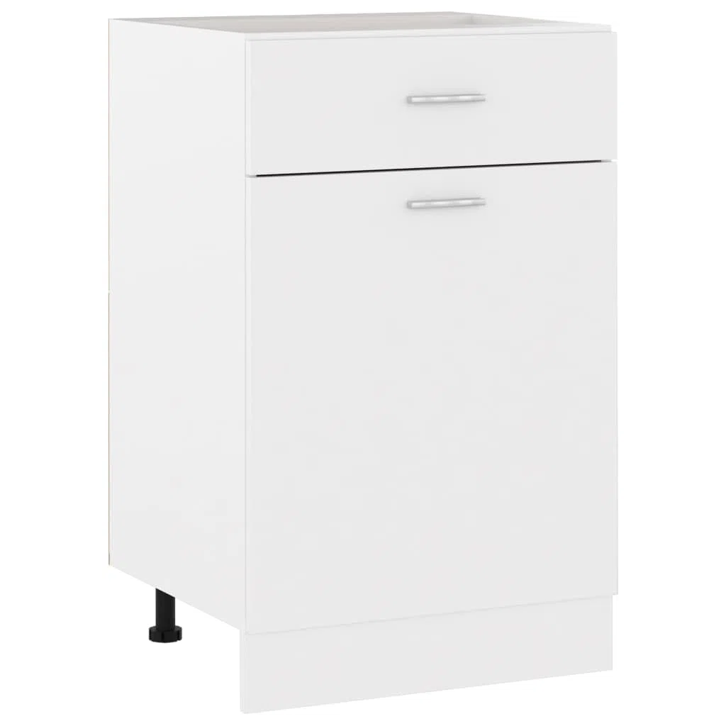 vidaXL Schubunterschrank Weiß 50x46x81,5 cm Spanplatte