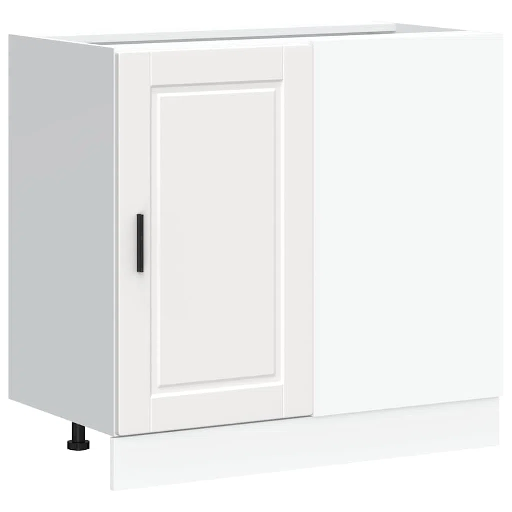 Myheimly Küchenschrank Holzwerkstoff,hoher Küchenschrank, Schrank,Küchenzeile,Schrank Küche,Einbauküche Küchenunterschrank Porto Weiß Holzwerkstoff