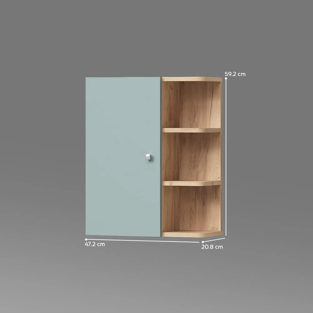 Livinity Badschrank Fucino, Grün, 47.2 x 59.2 cm