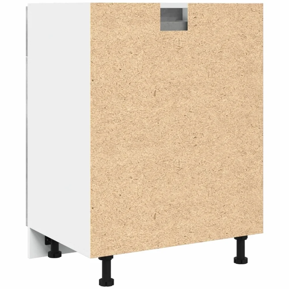 vidaXL Unterschrank Lyon Kollektion, Beton Grau, 60x46x81,5 cm, Holzwerkstoff, Badezimmer & Küche Aufbewahrung, Unterbeckenschrank, Wandmontierbar, Wohnaccessoire