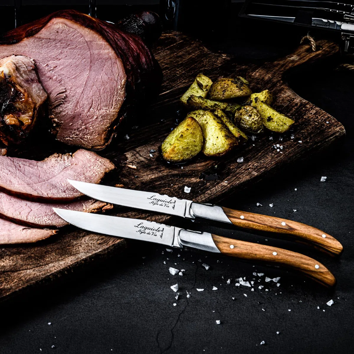 Laguiole Style de Vie Steakmesser Luxury Line, 6-teilig, Olivenholz