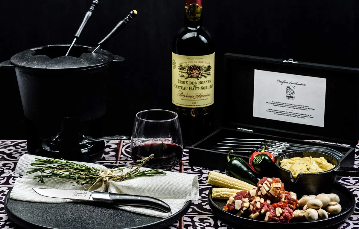 Laguiole Style de Vie Steakmesser Luxury Line, 6-teilig, Pakkaholz