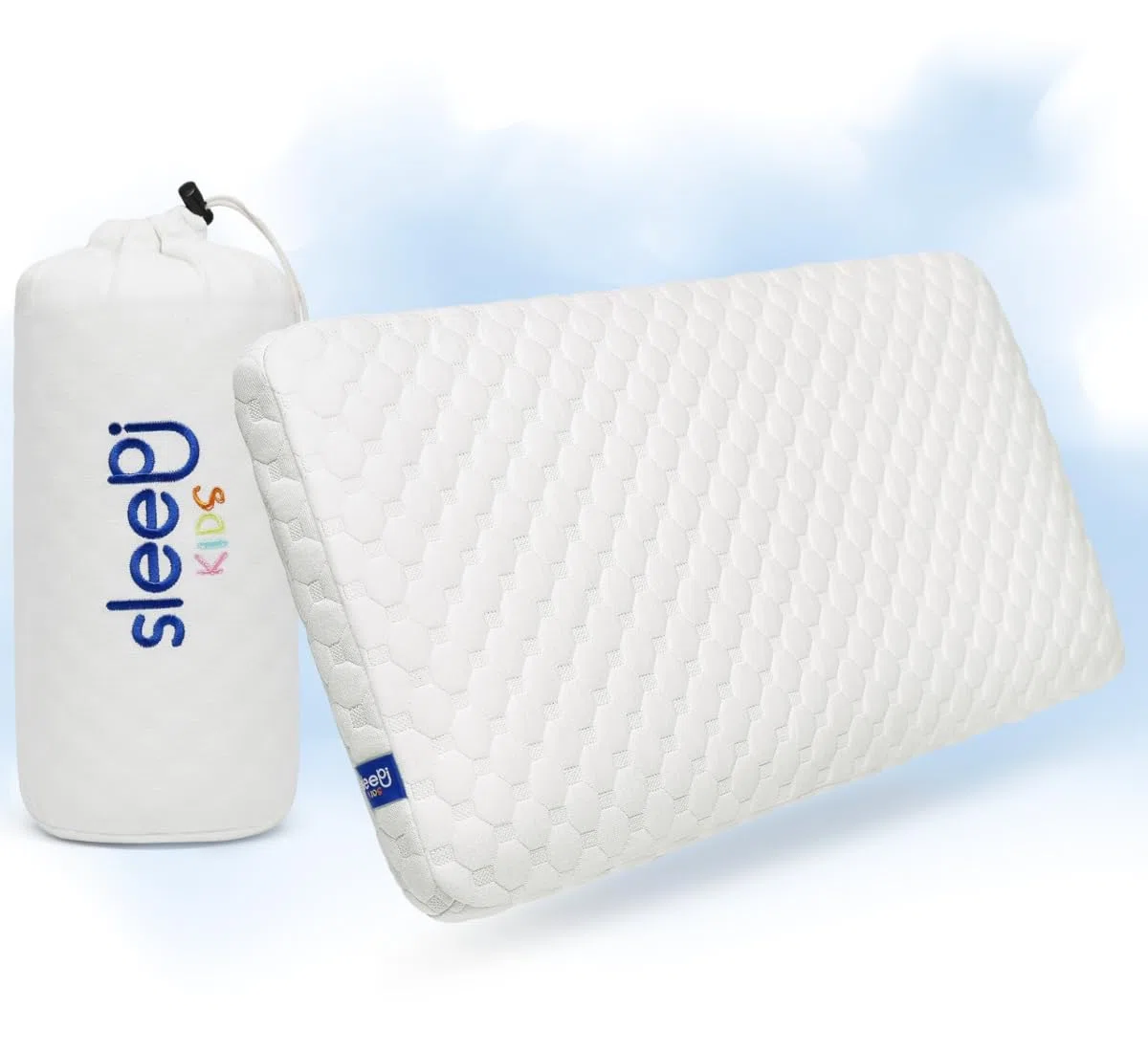 sleepi® Kids Comfort | Comfort Nackenstützkissen für Kinder ab 3 Jahre | 60 x 30 x 7cm | ergonomisches Kinderkissen | Orthopädisches Kissen | Kindernackenstützkissen