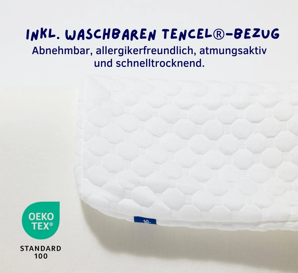 sleepi® Kids Comfort | Comfort Nackenstützkissen für Kinder ab 3 Jahre | 60 x 30 x 7cm | ergonomisches Kinderkissen | Orthopädisches Kissen | Kindernackenstützkissen