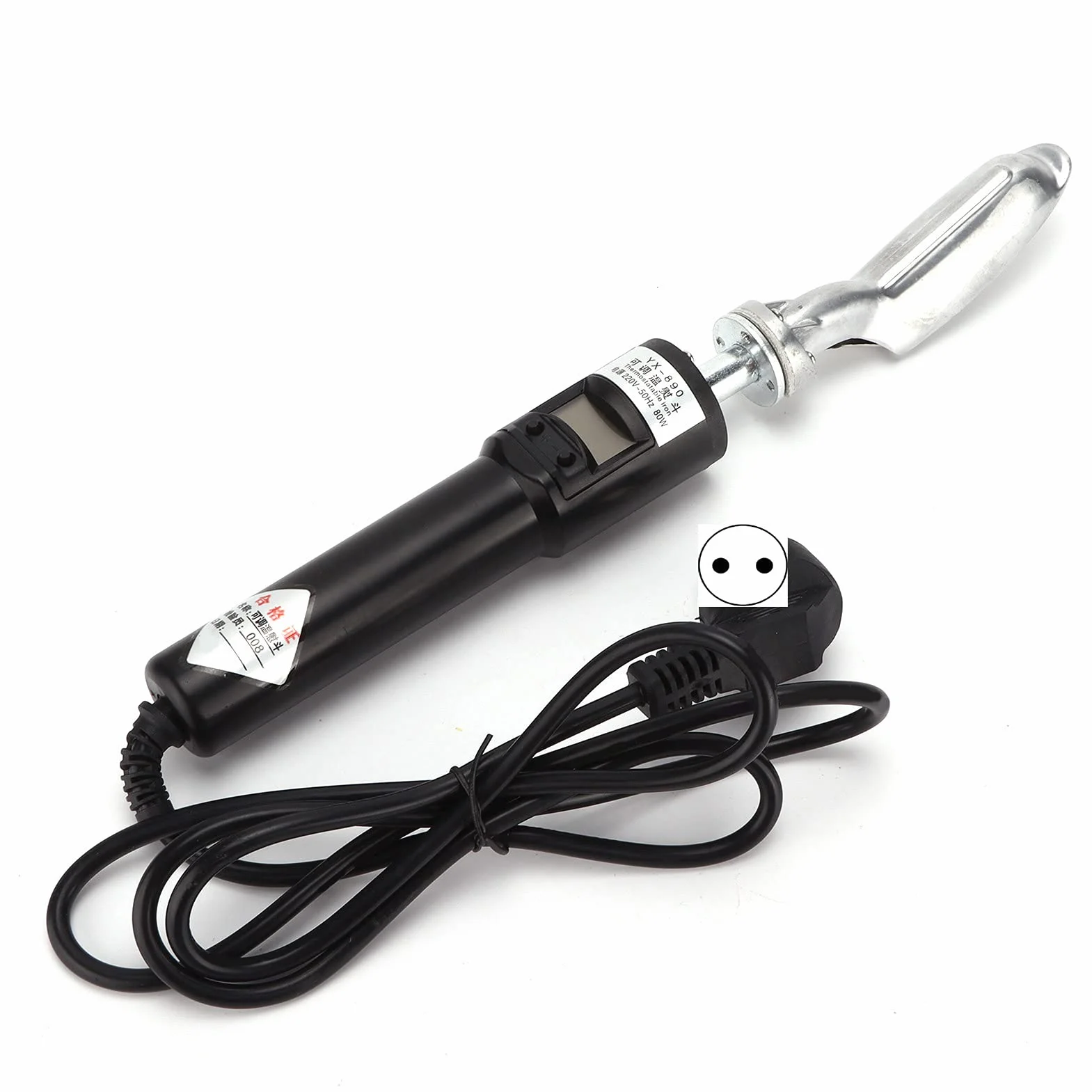 Leder Bügeleisen, Mini Elektro Bügeleisen mit Temperaturregelung 50-300℃ und Aluminiumspitze, Tragbare Reisebügelstation für Kleidung Nähen Quilten Modellbau