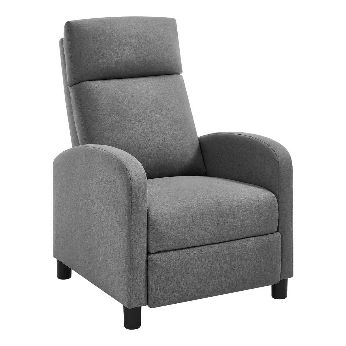 WOLTU Relaxsessel mit Liegefunktion, verstellbar, Polster, 89 x 102 x 65,5 cm, Leinen, Dunkelgrau