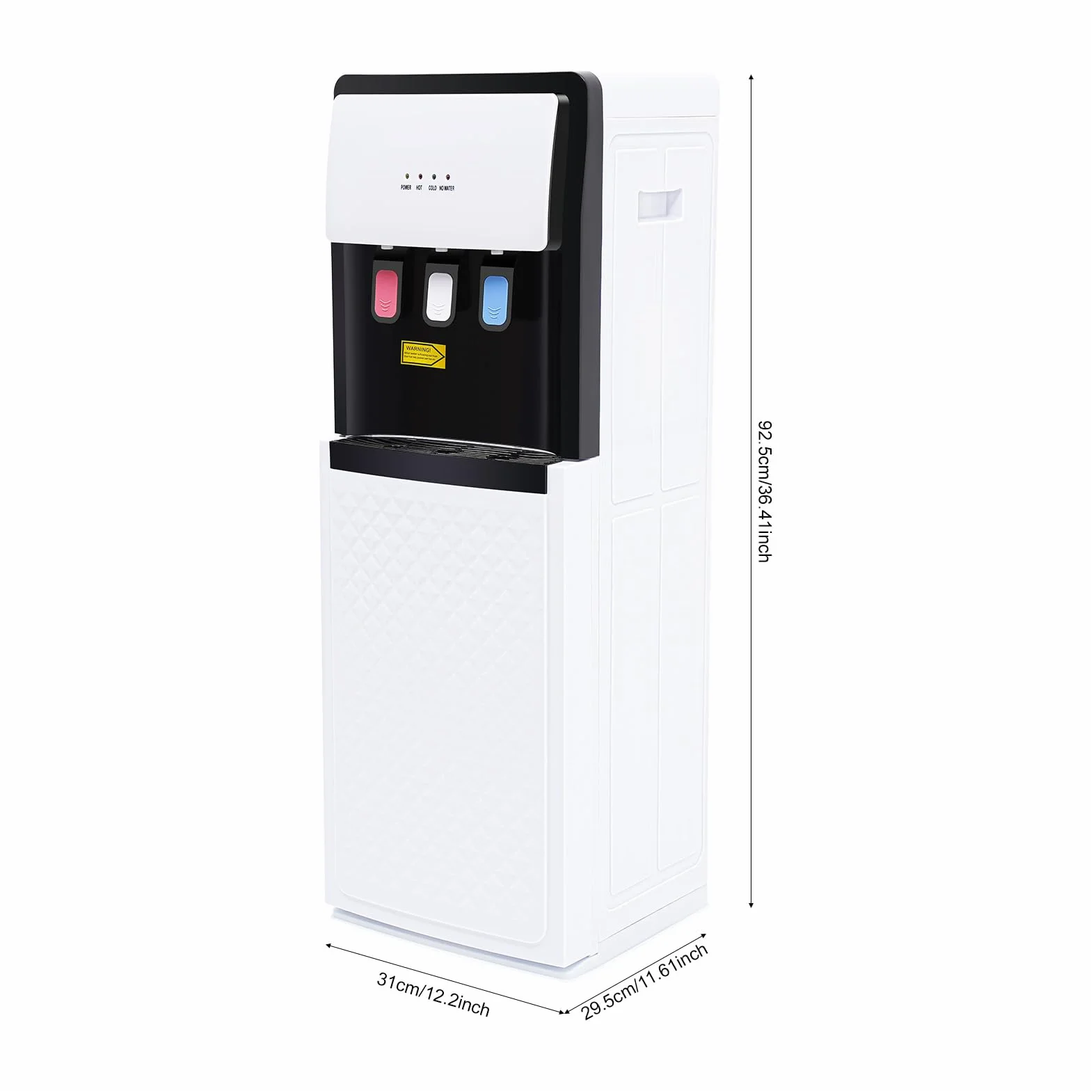 Elektrischer Wasserspender Bodenstehender, 500W Wasserspender Kalt Heiß 85-95℃ Doppelfunktion, Heißwasserspender Bottom Loading, Standing Water Dispenser für Heißes und Kaltes Wasser
