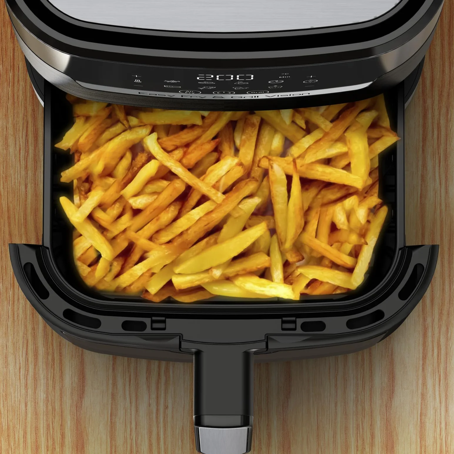 Tefal Easy Fry & Grill Vision Heißluftfritteuse 4,2 L – 2-in-1 Airfryer mit Sichtfenster & Grillplatte, Extra-Crisp Technologie, 8 Programme, Präzisions-Touchscreen, schnell & energiesparend EY5068
