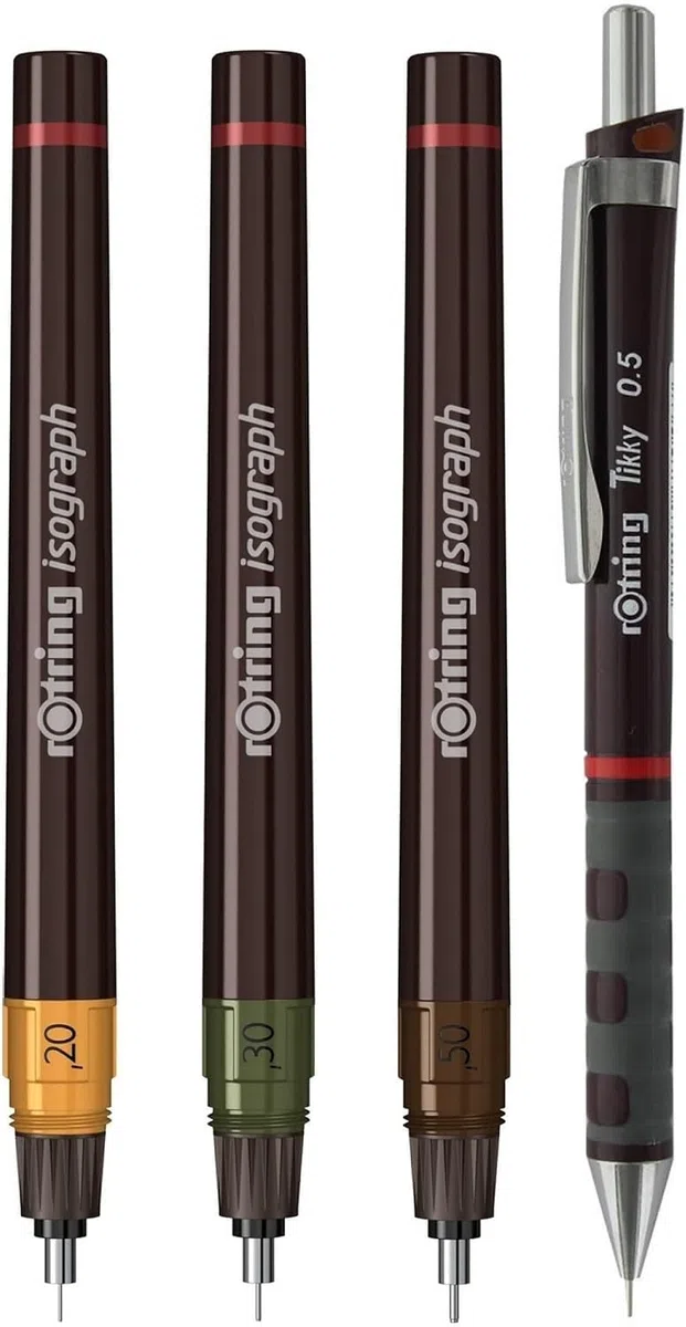 rOtring A3 Rapid Zeichenbrett mit Tragetasche & Isograph Junior Technisches Stift-Set | 3 nachfüllbare Fineliner, Bleistift & Patronen | Deutsches Präzisions-Zeichenset für Studenten & Profis