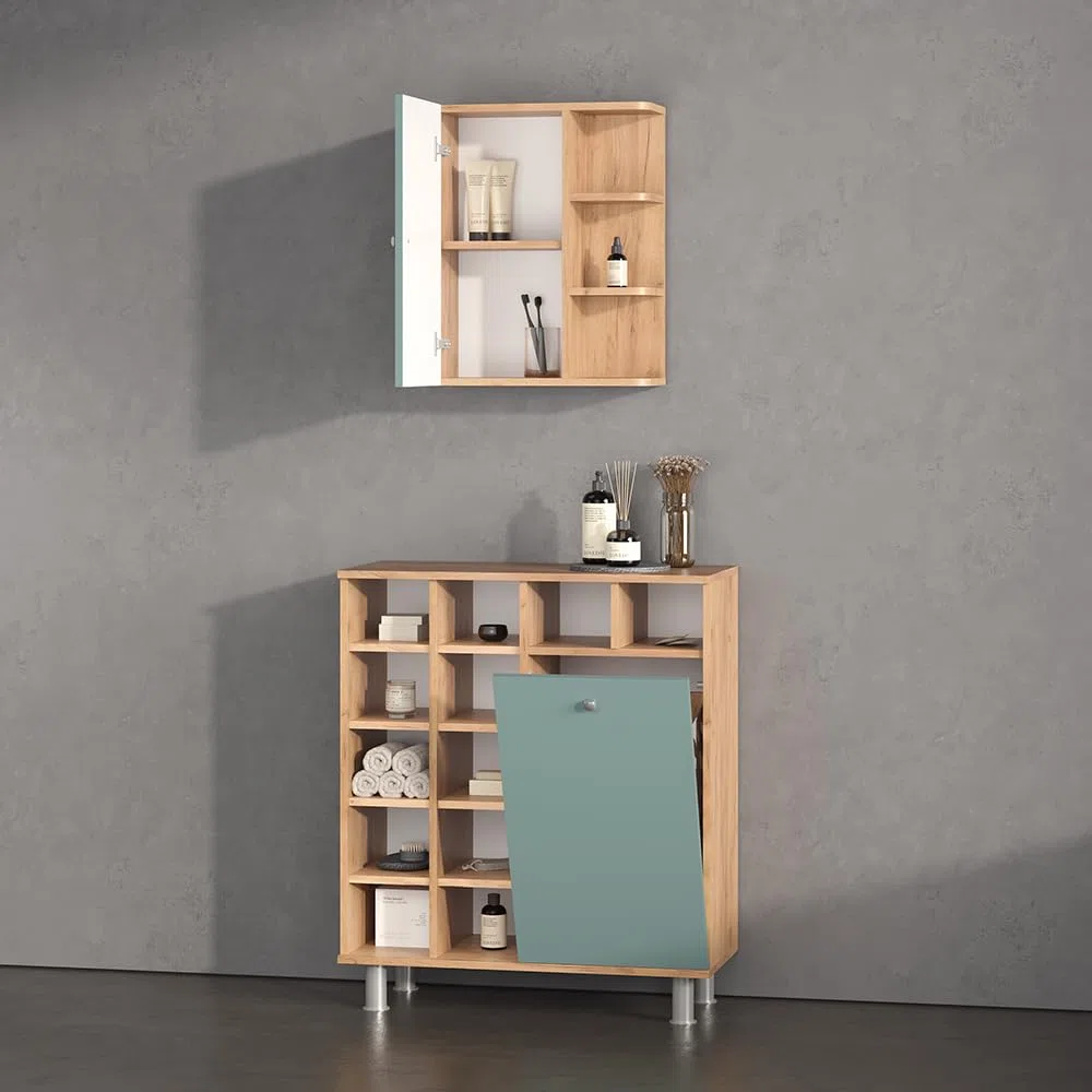 Livinity Badschrank Fucino, Grün, 47.2 x 59.2 cm