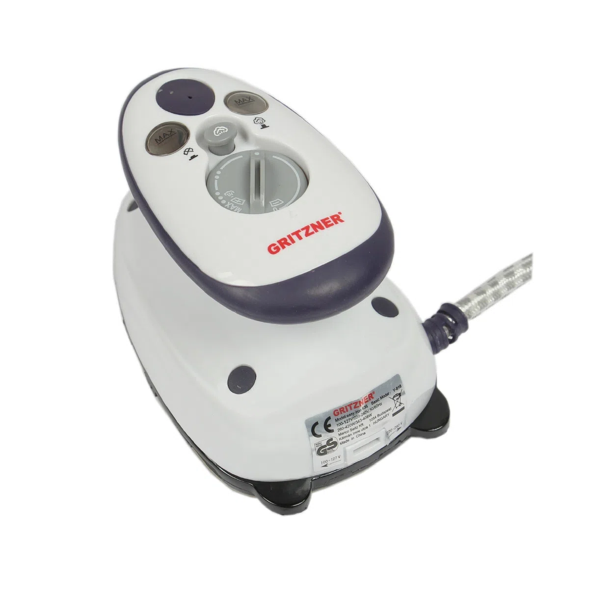 Gritzner 636 Mini Bügeleisen 260-420 W Antihaft Bügelsohle Wassertank 40 ml 110-240 V Dampfbügeleisen Reisebügeleisen