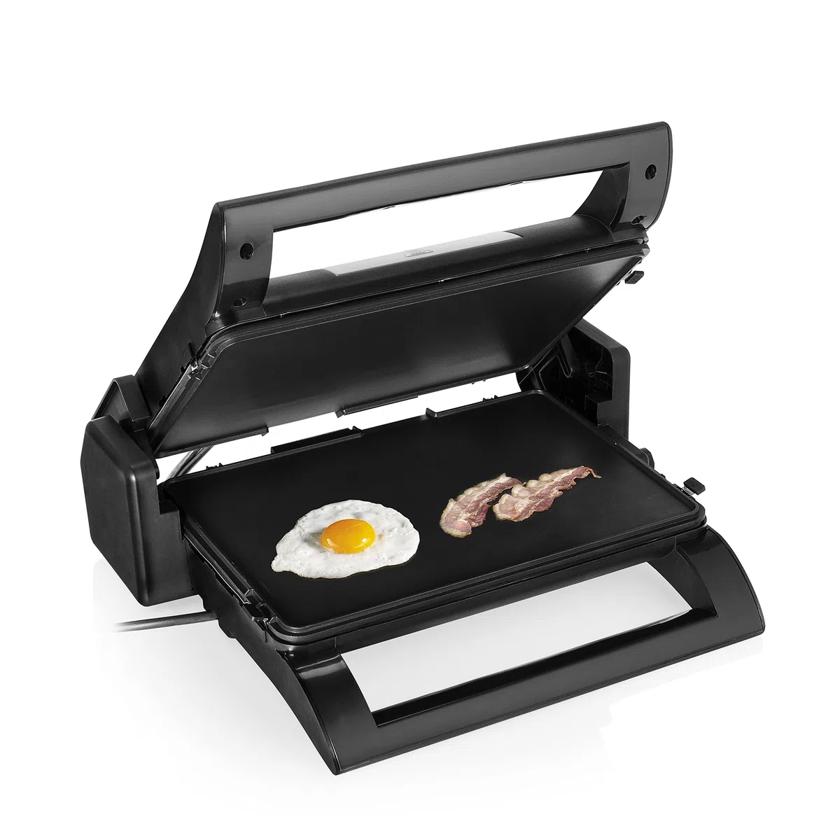 Princess Multi-Grill 4-in-1, Kontaktgrill - Tischgrill - Sandwich Maker und Waffeleisen, Aus rostfreiem Stahl, 1500 Watt Leistung, inklusive 3 Plattensätze, 180° aufklappbar, Schwarz/Silber, 112536