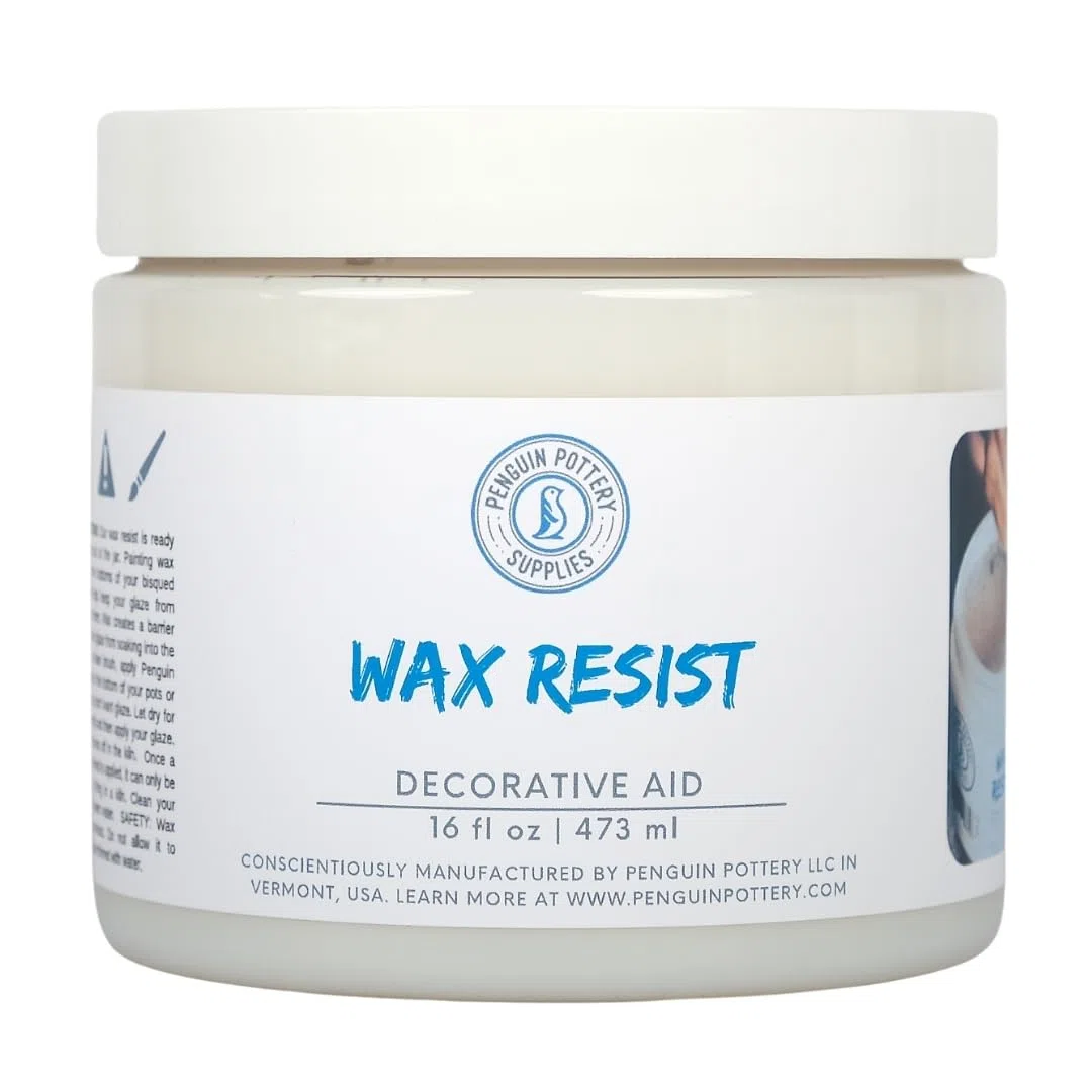 Penguin Pottery - Premium Keramikwachs beständig gegen Steingut Glasur, Keramik beständig Ton und Keramik Glasuren - Alternative zu Latex Resist for Pottery - Keramik-Kit für Keramik - 1