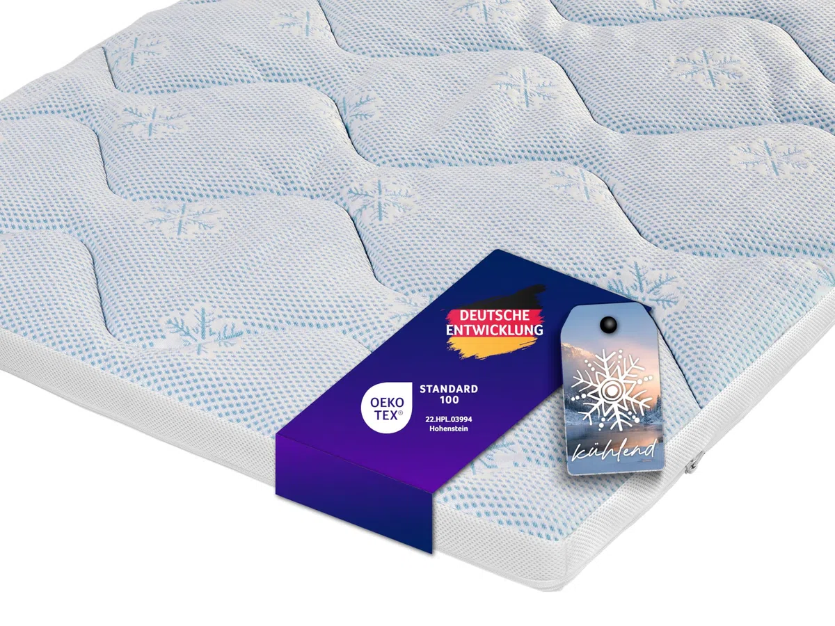Traumnacht Cool Comfort Matratzentopper 140x200 cm | Sommer & Winter | Kühlender Doppeltuchbezug | Atmungsaktiv & komfortabel | Oeko-TEX Standard 100 Zertifiziert | Deutscher Qualitätsstandard