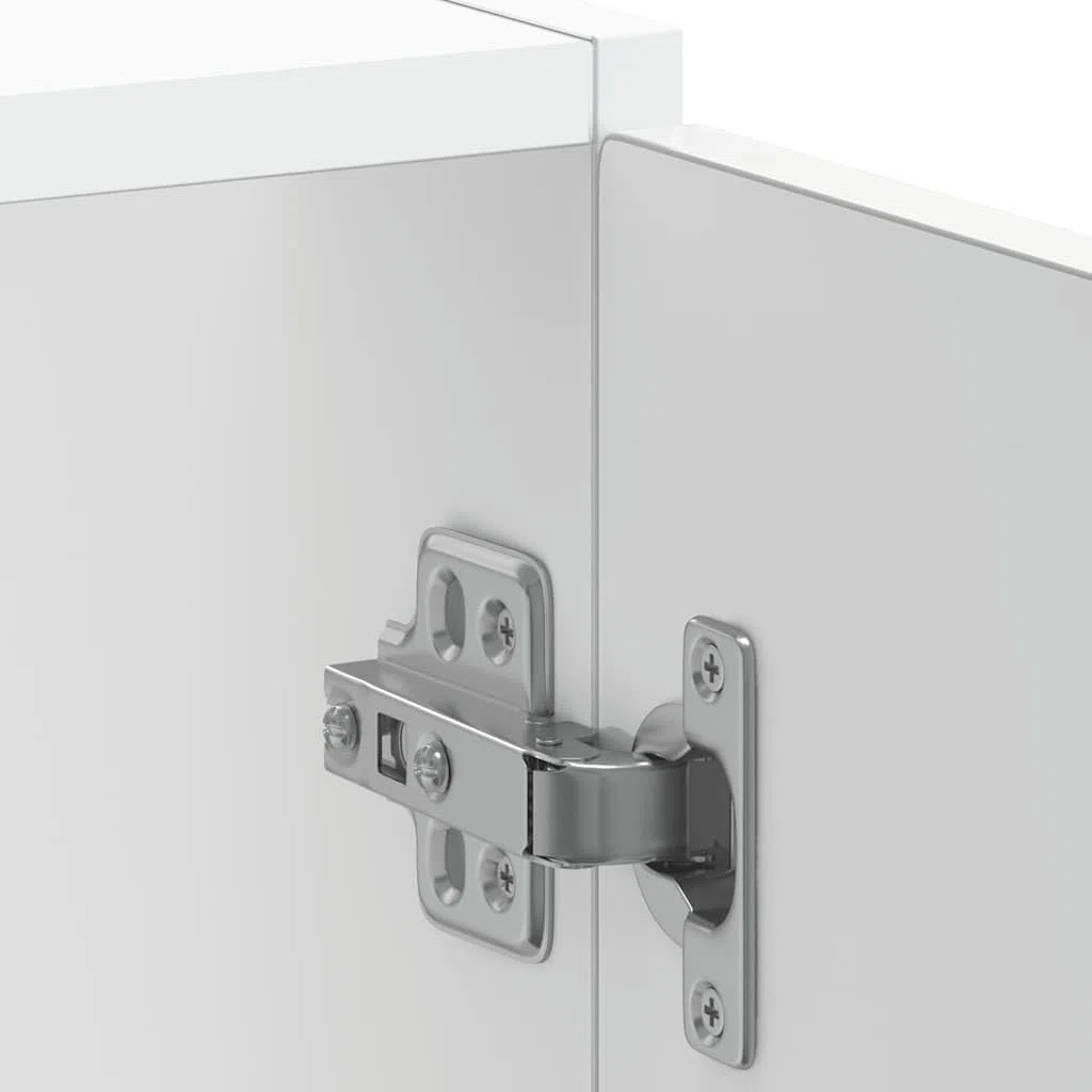 vidaXL Spülenunterschrank Kalmar Hochglanz-Weiß 60x46x81,5 cm, Küchenunterschrank, Unterschrank für Küche, Küchenzeile, Küchenschrank, Schrank Küche